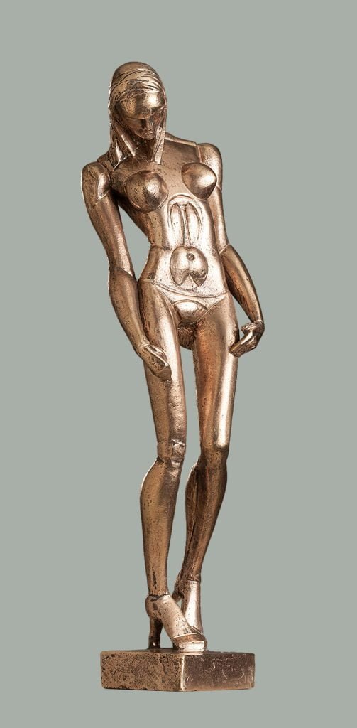 polished brass figure 2017 38cm